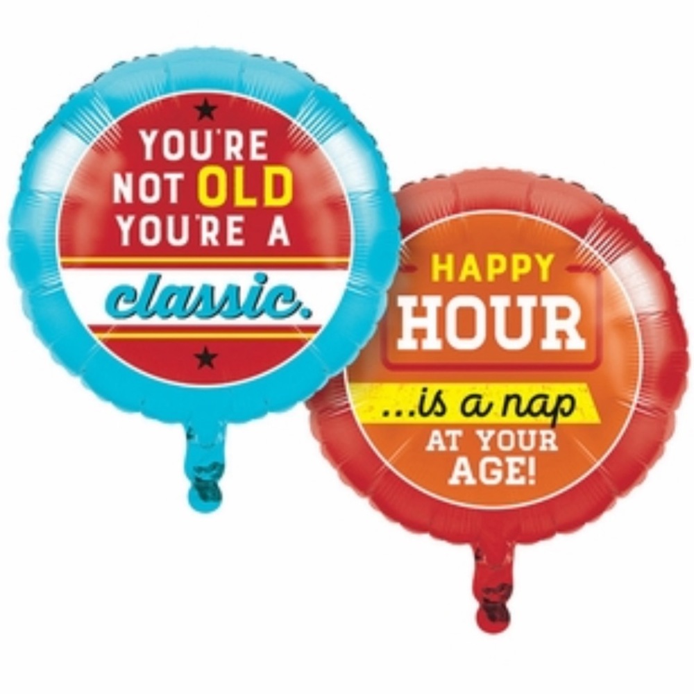 Creative Converting Old Age Humor Metallic Balloon 18"